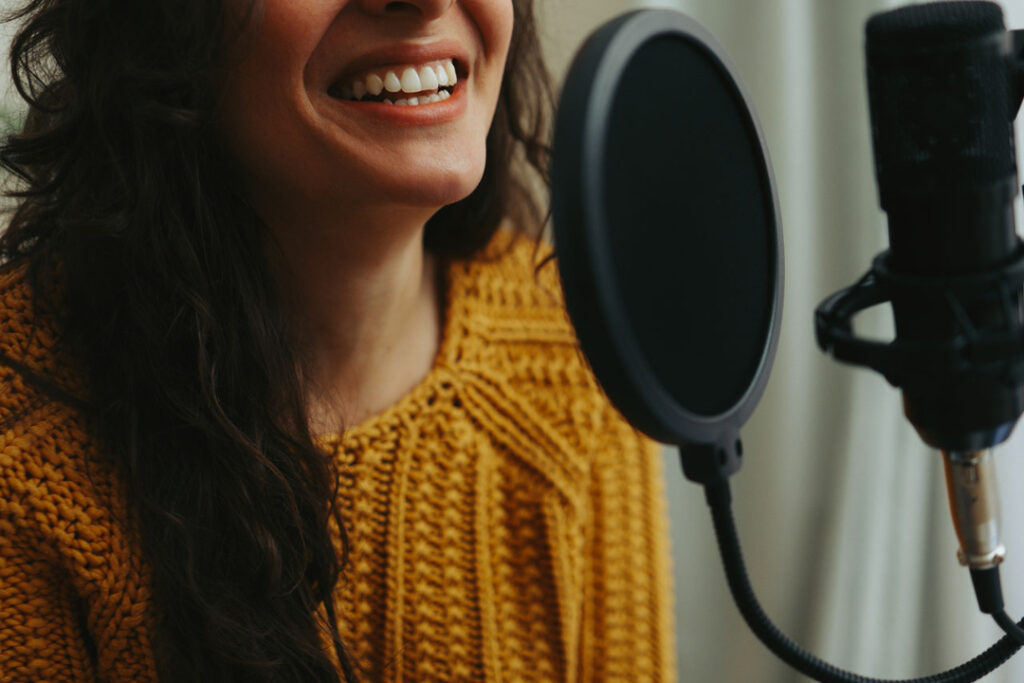 Voice actor recording